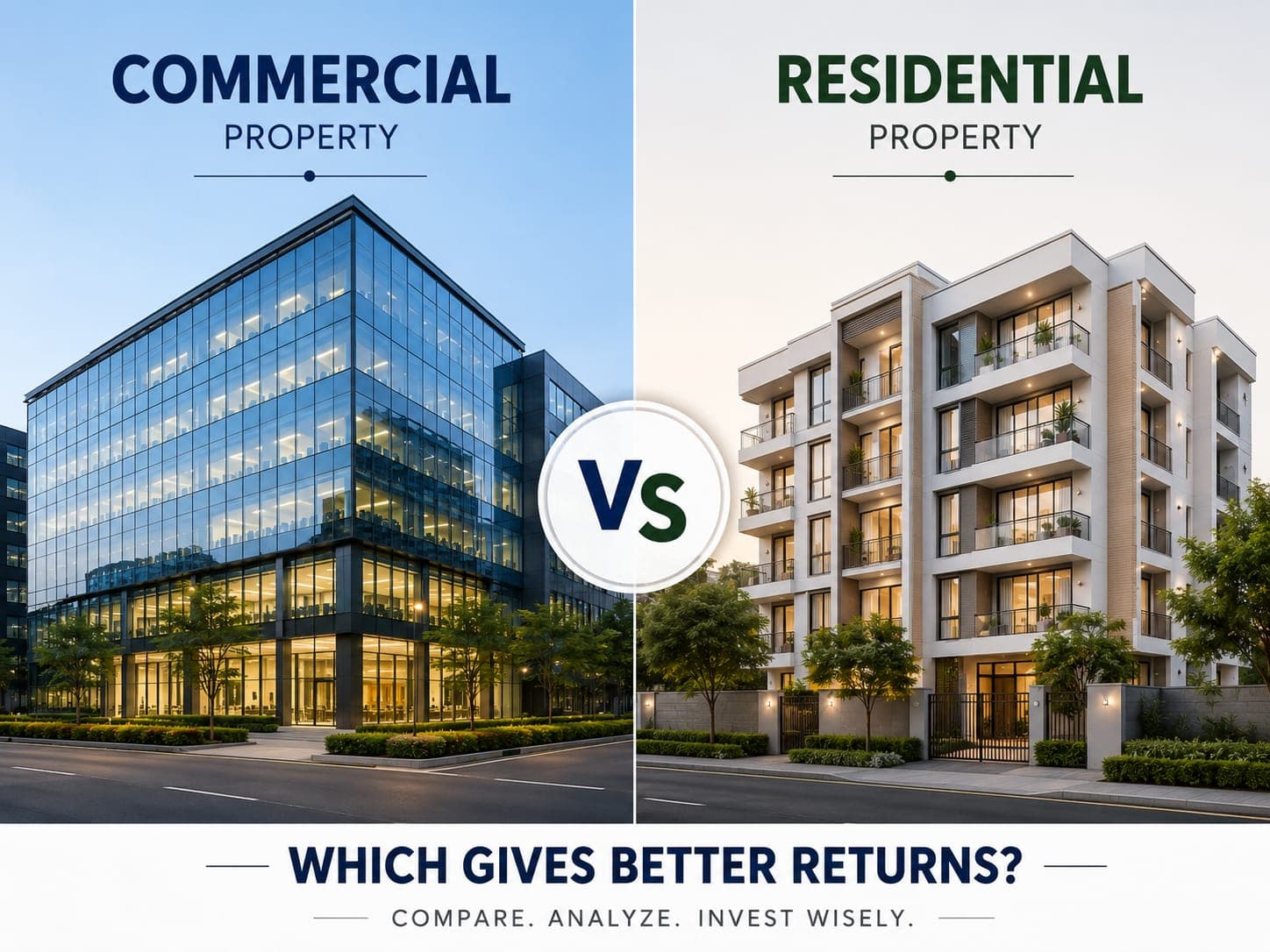 Commercial Property vs Residential Property in Vadodara: Which Gives Better Returns in 2026?